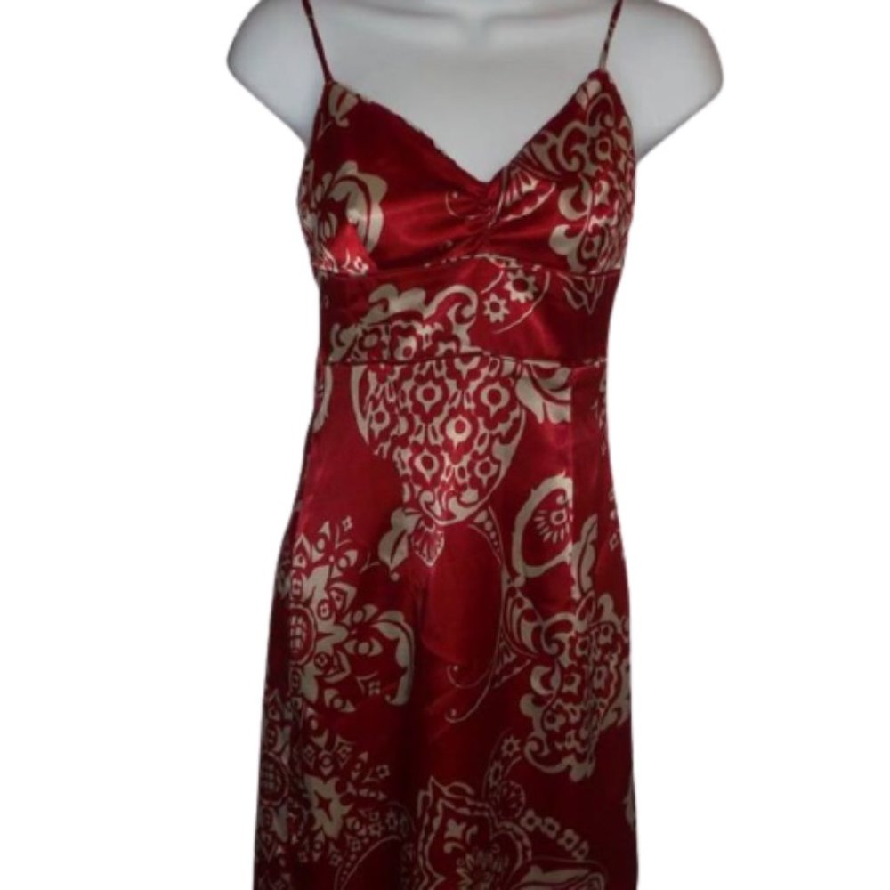 For Fitting Red Satin Dress Size 1